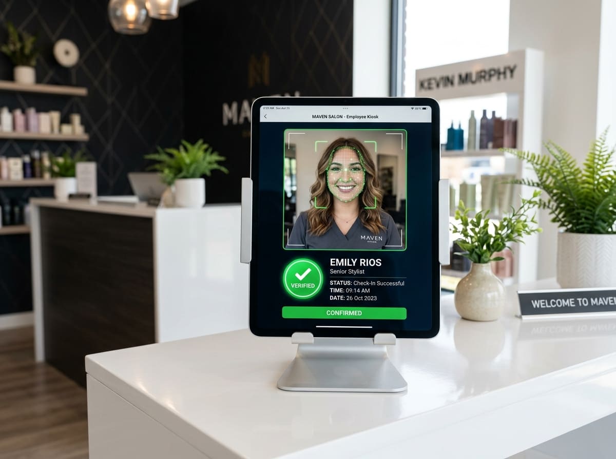 AI Face Attendance Tablet Kiosk